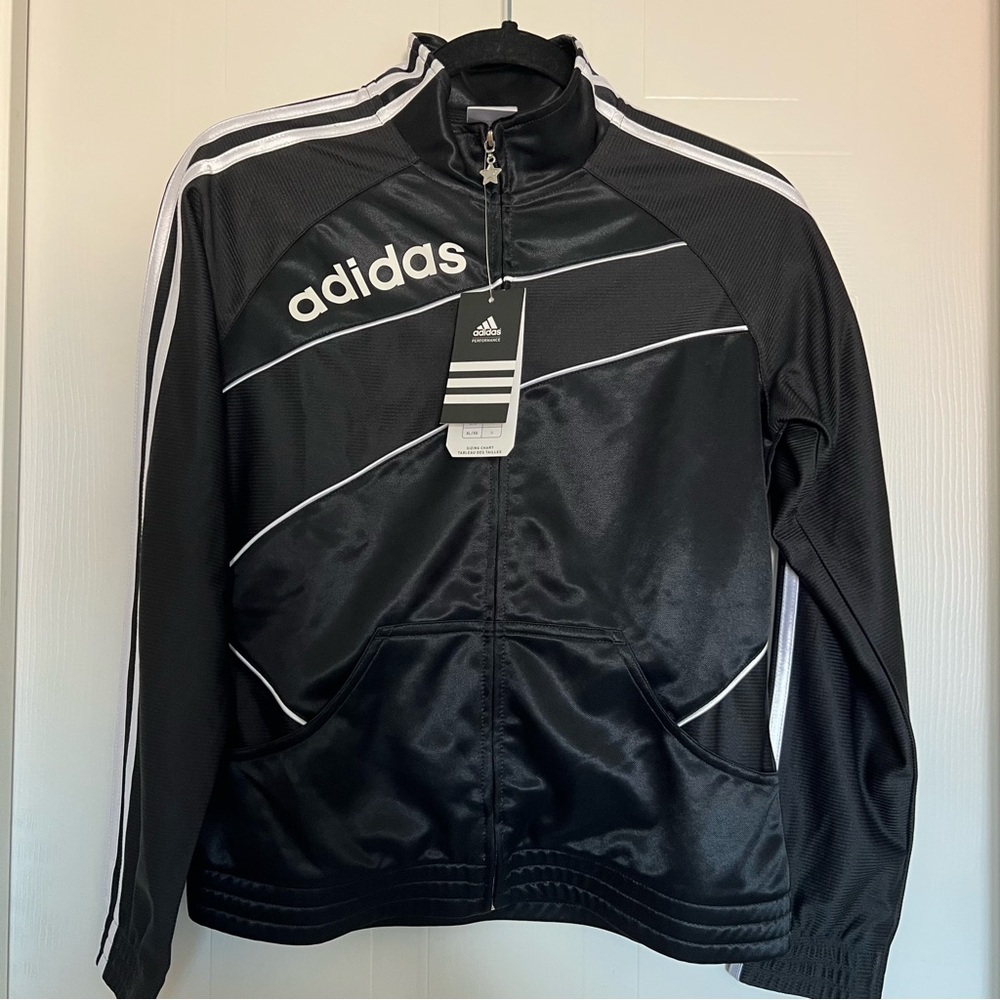 BNWT Adidas Kids Black and White Track Jacket